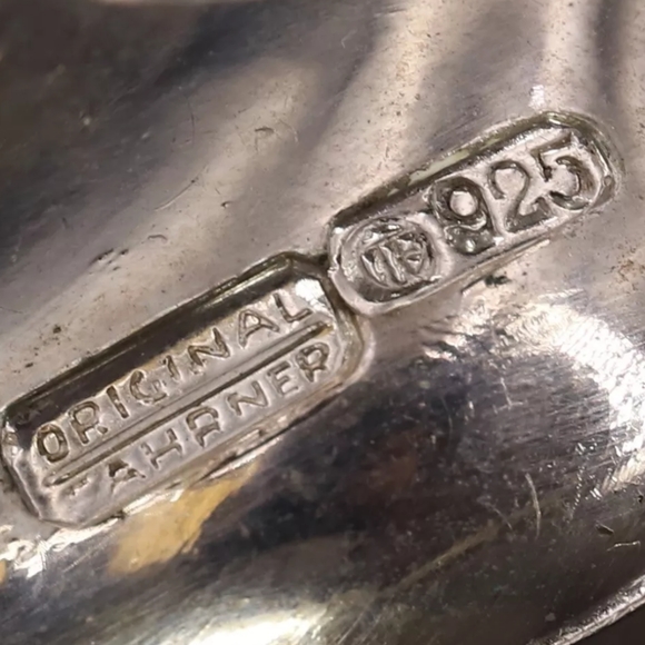 Theodore Fahrner Original Sterling Silver Marcasite FW Pearl Heart Brooch Pin - Picture 7 of 15